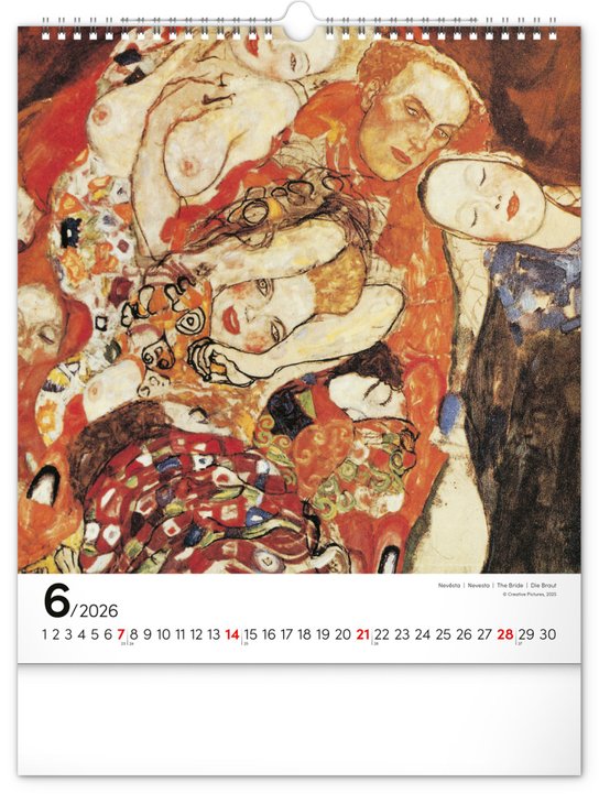Gustav Klimt 2026 - nástěnný kalendář