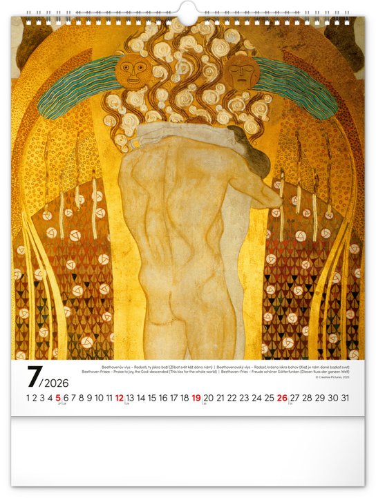 Gustav Klimt 2026 - nástěnný kalendář