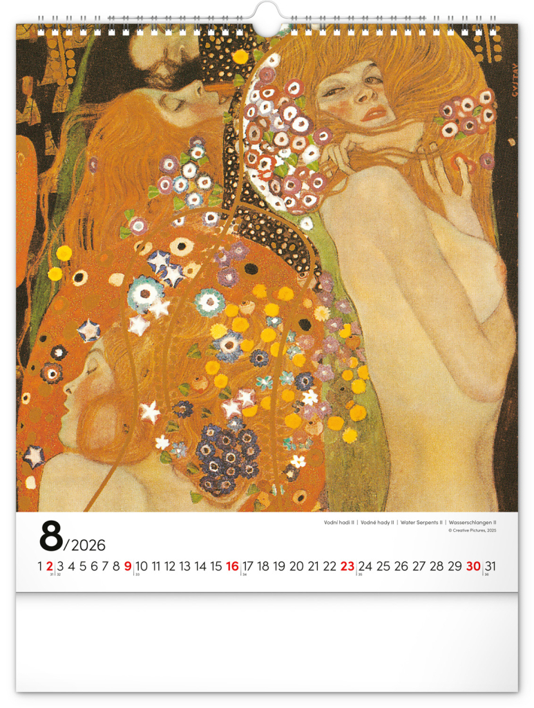 Gustav Klimt 2026 - nástěnný kalendář