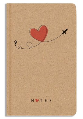 Notes tečkovaný A5 kraft Letadlo