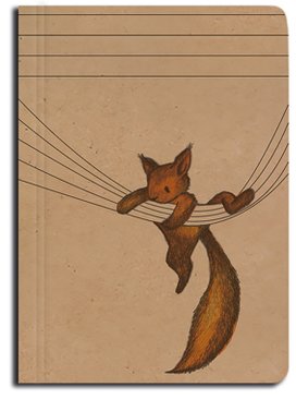 Notes linkovaný A6 kraft Veverka