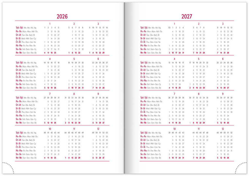 Denní diář 2026 Balakon černý