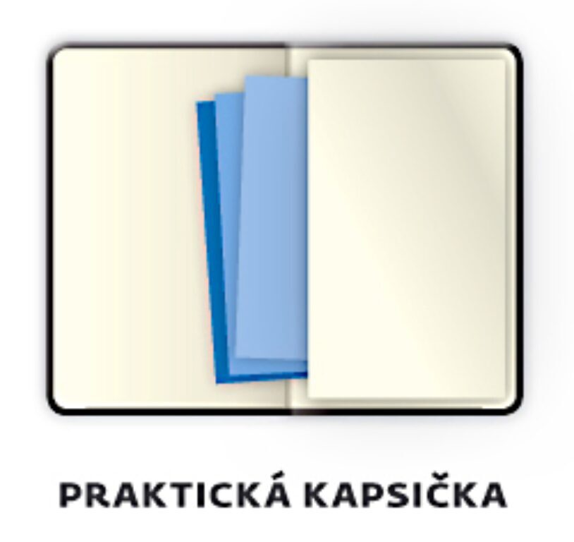 Kapesní diář 2026 Memory bílý s gumičkou