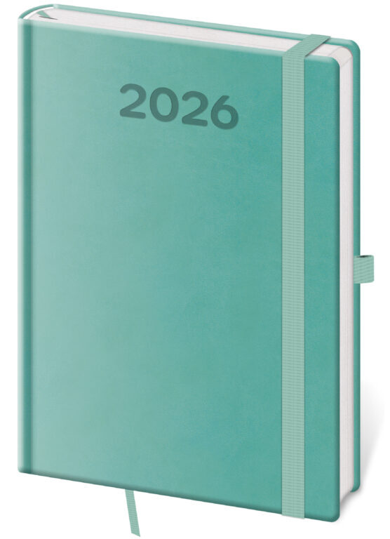 Denní diář 2026 A5 Print Pop světle zelený