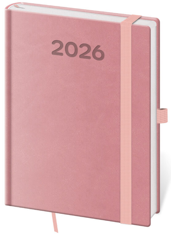 Denní diář 2026 B6 Print Pop růžový