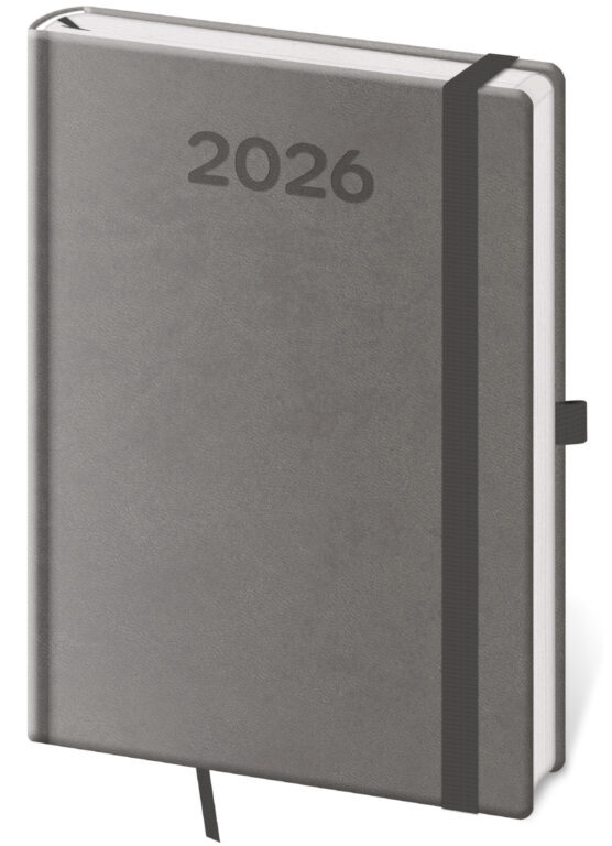 Týdenní diář 2026 A5 Print Pop šedý