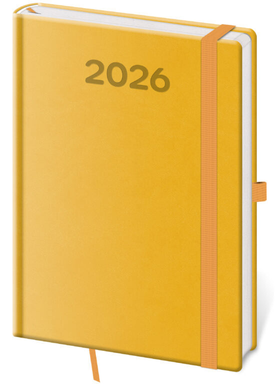 Týdenní diář 2026 A5 Print Pop žlutý