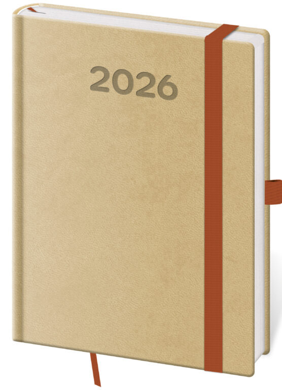 Týdenní diář 2026 B6 Print Pop cappuccino