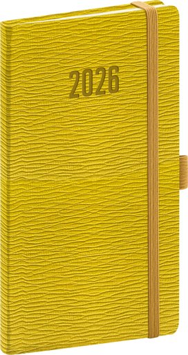 Kapesní diář Rivoli 2026 žlutozelený