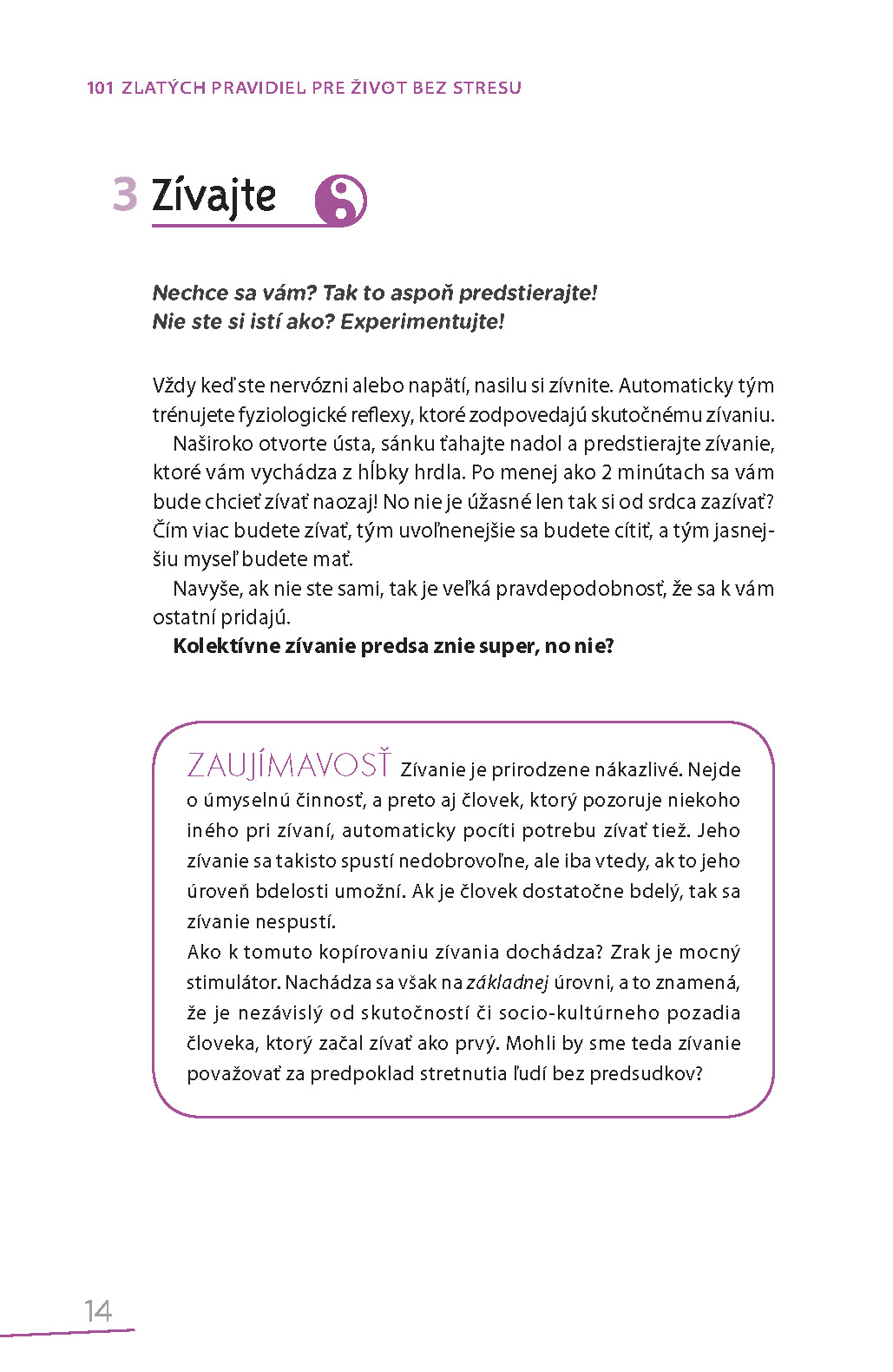 101 zlatých pravidiel pre život bez stresu
