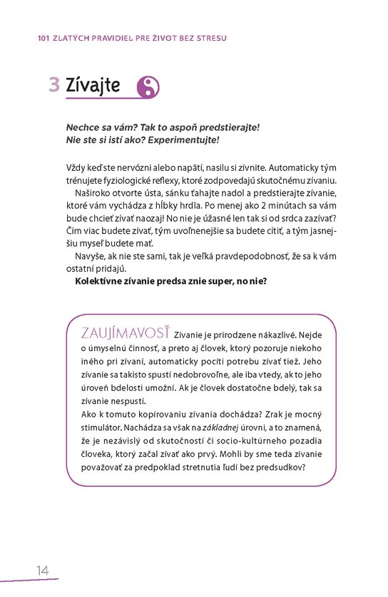101 zlatých pravidiel pre život bez stresu