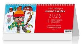 Děti malují pro Konto Bariéry 2026 - stolní kalendář