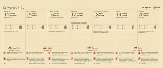Lunární kalendář 2026 - stolní kalendář