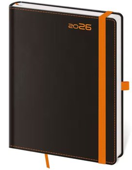 Denní diář 2026 A5 Black Orange s poutkem