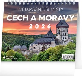 Nejkrásnější místa Čech a Moravy 2026 - stolní kalendář