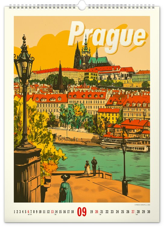 Vintage plakáty 2026 - nástěnný kalendář