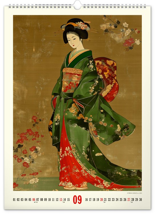 Vintage plakáty Japonské umění 2026 - nástěnný kalendář