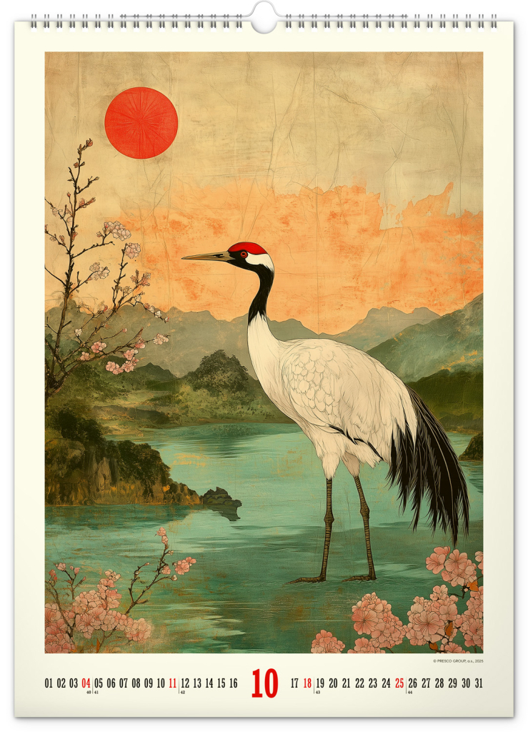 Vintage plakáty Japonské umění 2026 - nástěnný kalendář