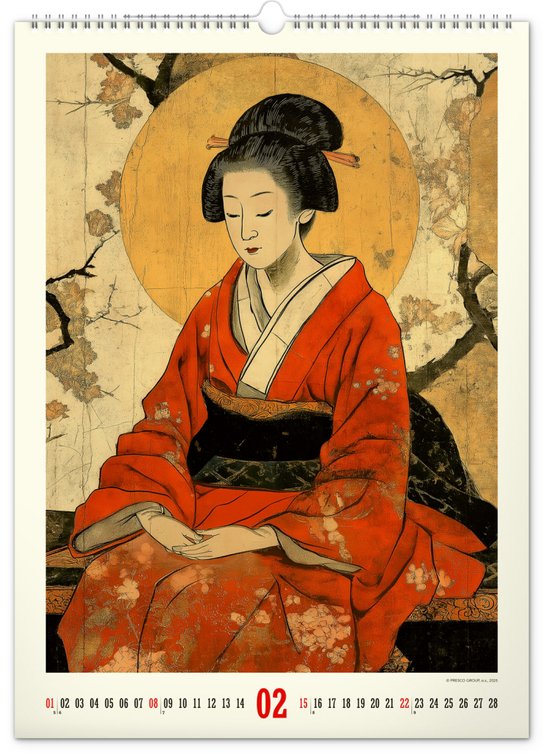 Vintage plakáty Japonské umění 2026 - nástěnný kalendář