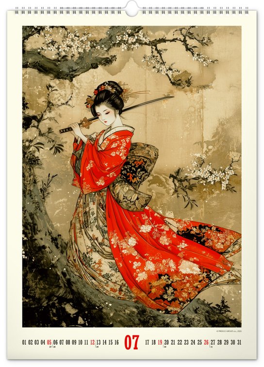Vintage plakáty Japonské umění 2026 - nástěnný kalendář