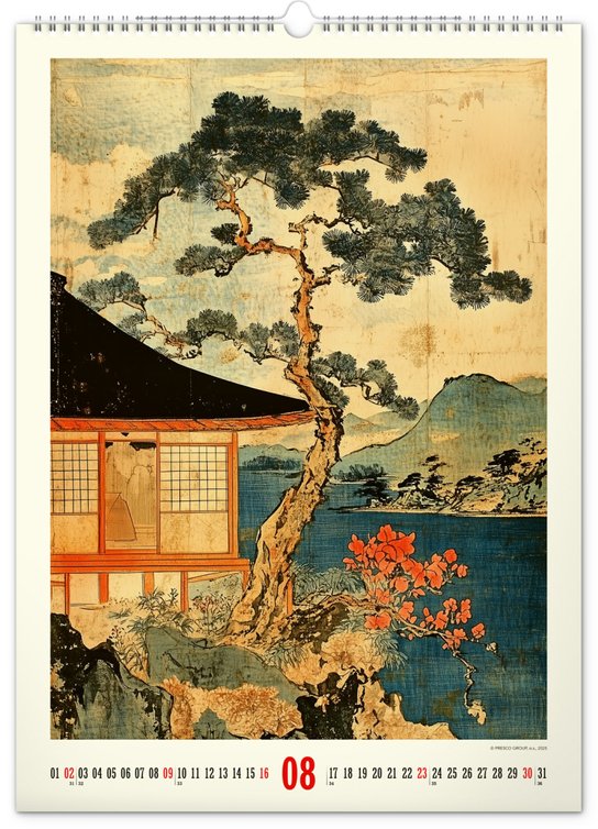 Vintage plakáty Japonské umění 2026 - nástěnný kalendář