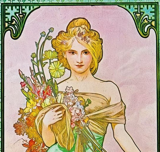 Alfons Mucha vázanka 2026 - nástěnný kalendář