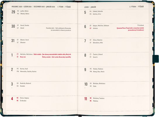 Planbook diář/notes Liška 2026