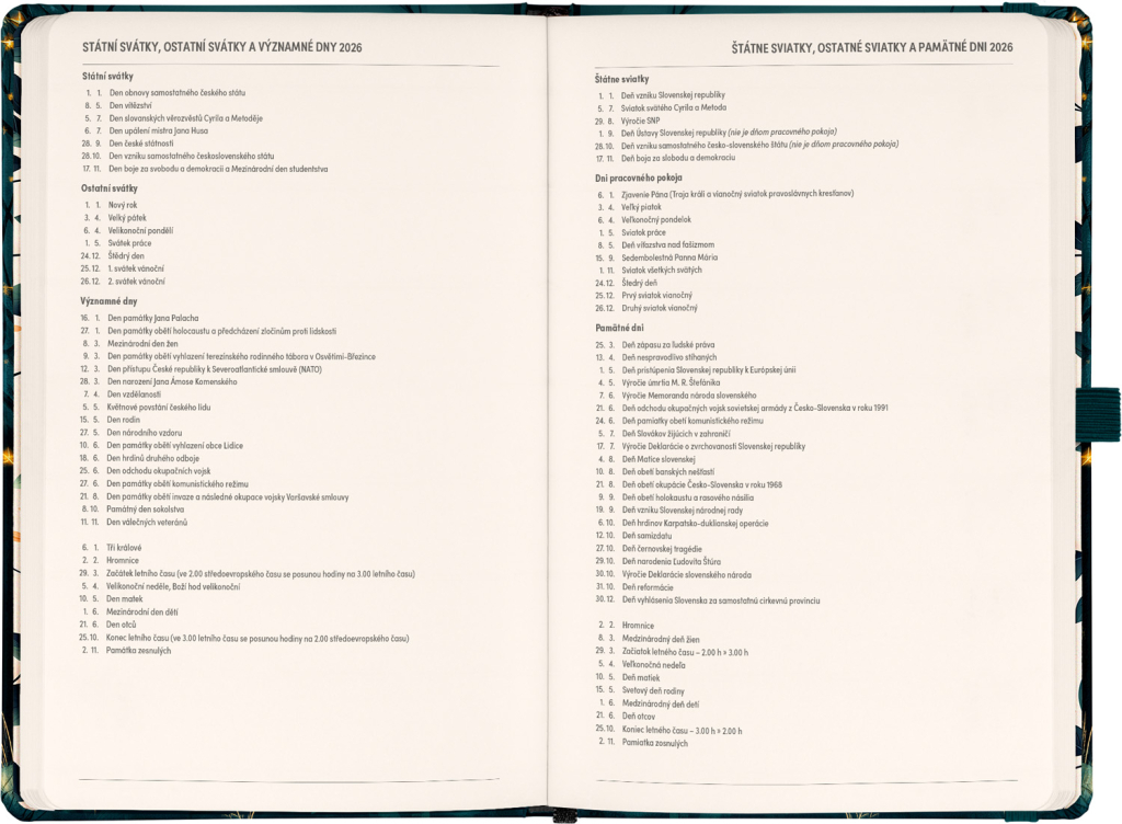 Planbook diář/notes Liška 2026
