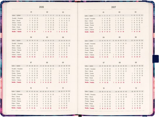 Planbook diář/notes Kytice 2026