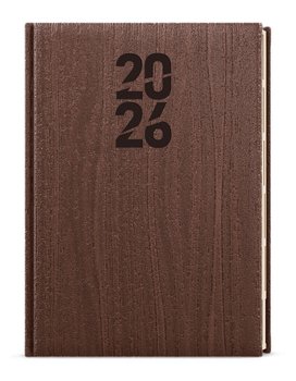 Denní diář 2026 Ctirad s výsekem Wood A5 hnědá