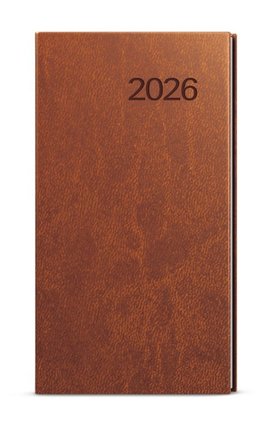 Týdenní diář 2026 Jakub Vivella kapesní hnědá