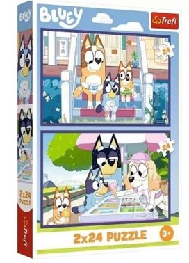 Puzzle Bluey Zábavný Bluey 2x24 dílků