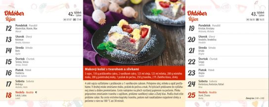 Koláčiky 2025 - stolový kalendár