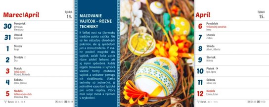 Zvyky a tradície 2025 - stolový kalendár