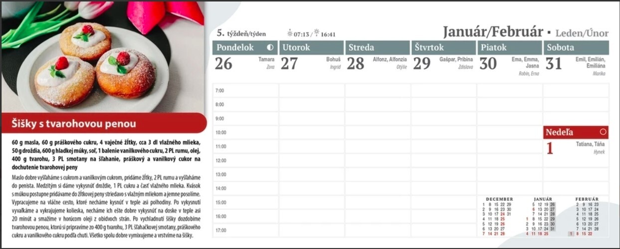 Kuchárka 2025 - stolový kalendár