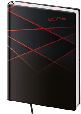 Denní diář 2025 A5 Vario Black design