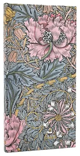 Diář 2026 Morris Pink Honeysuckle