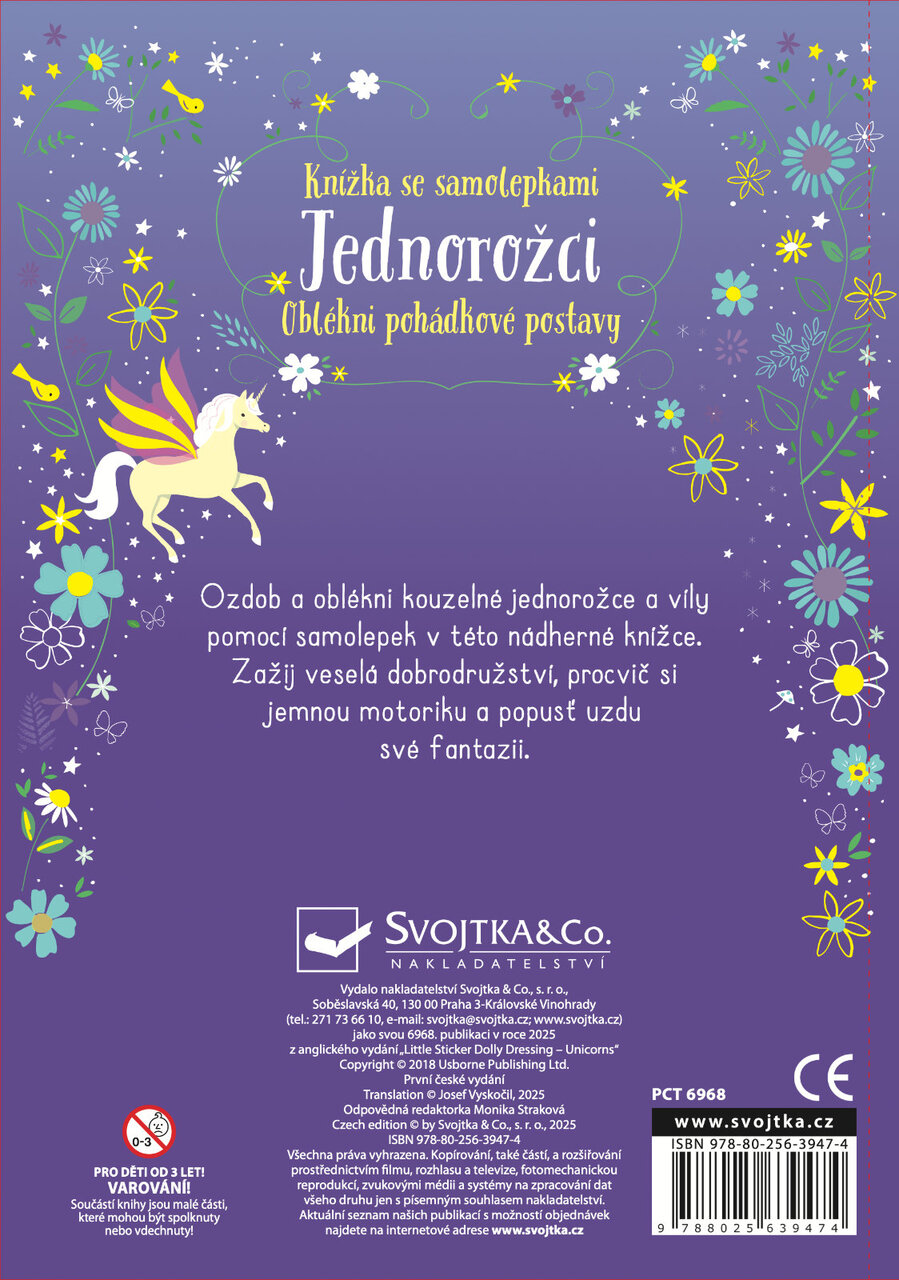 Jednorožci Knížka se samolepkami