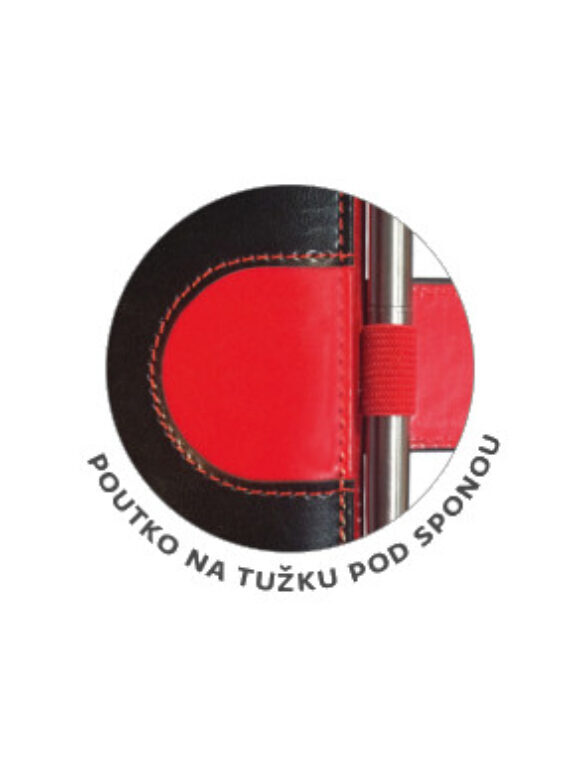 Denní diář 2026 B6 Flip černo/červený