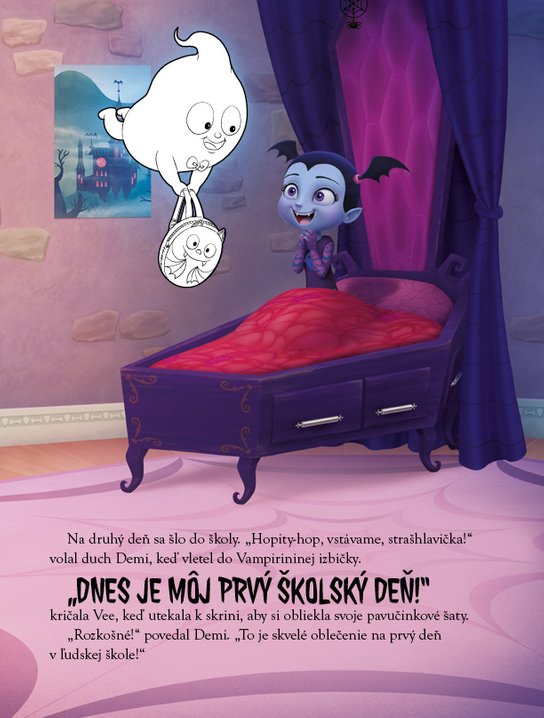 Vampirina - Vyfarbuj, čítaj, nalepuj