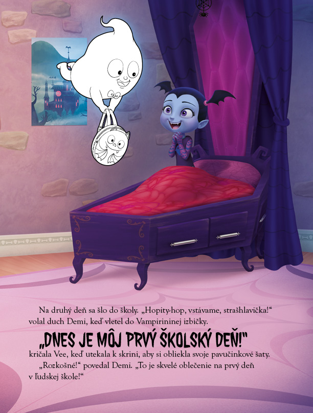 Vampirina - Vyfarbuj, čítaj, nalepuj