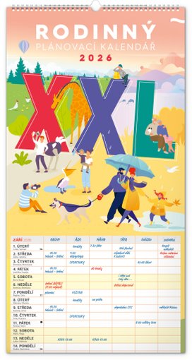 Rodinný plánovací kalendář XXL - nástěnný kalendář