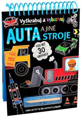Vyškrabuj a vybarvuj Auta a jiné stroje