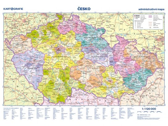 Česko Příruční mapa 1:1 120 000