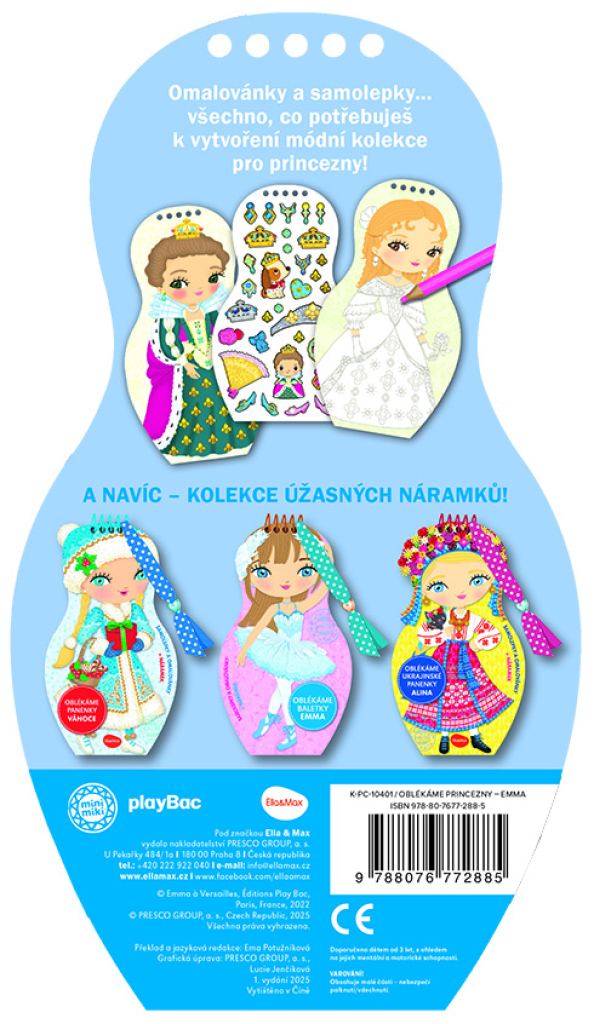 Oblékáme panenky Princezna Emma