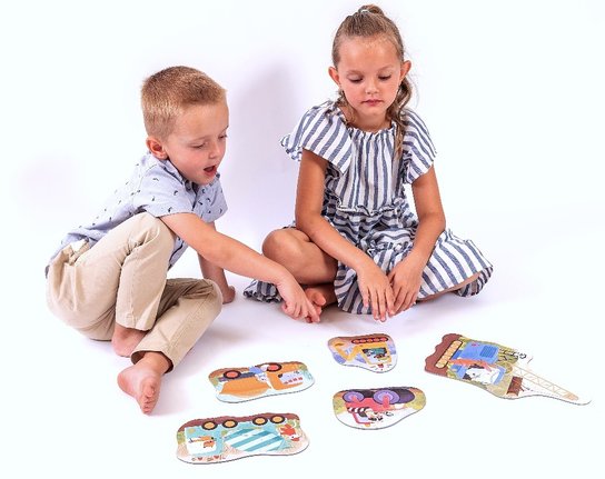 Véééliké puzzle Stavební stroje