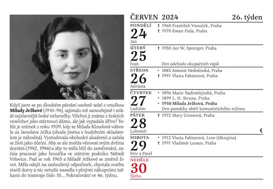 Cibulkův kalendář pro pamětníky 2024