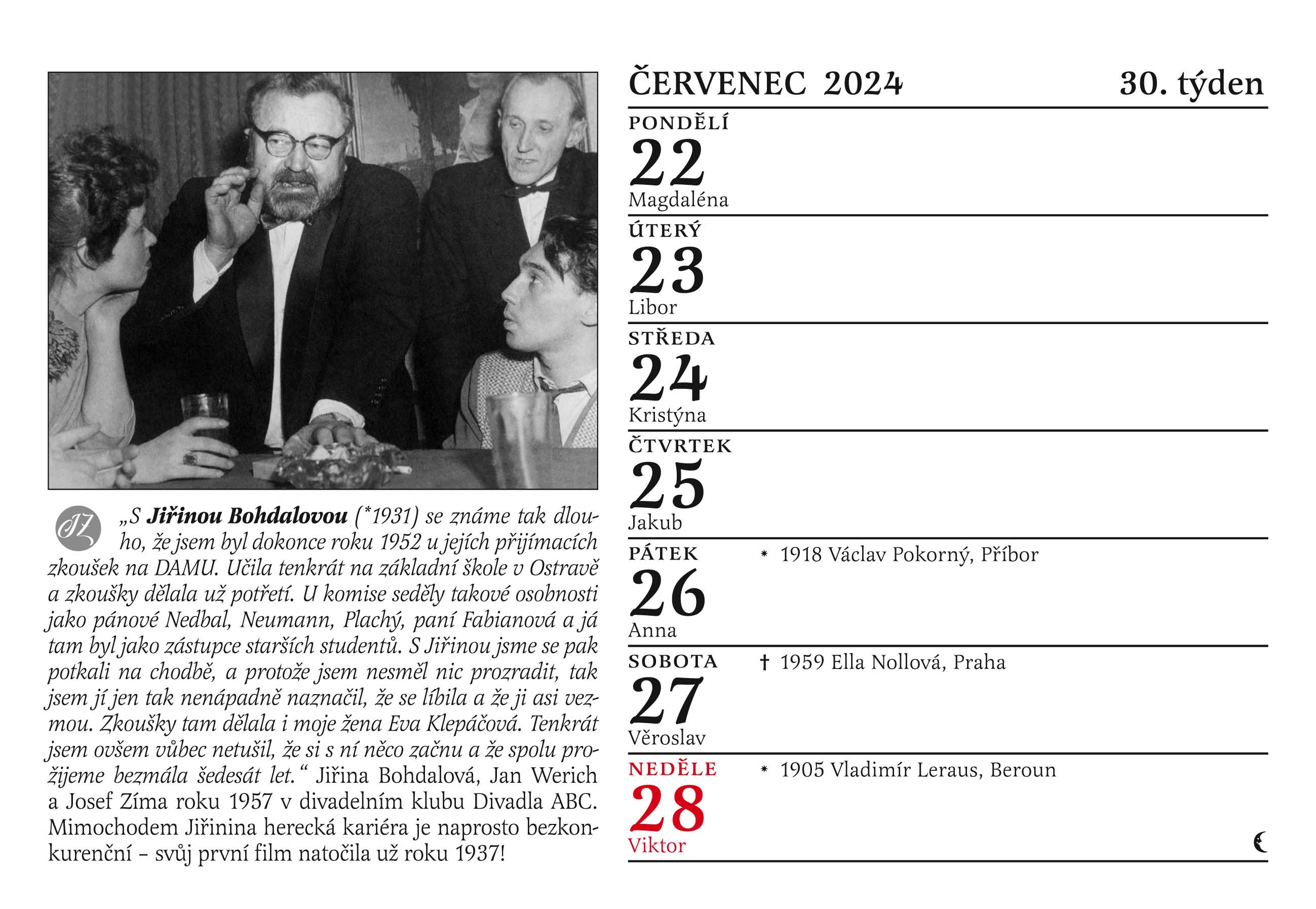 Cibulkův kalendář pro pamětníky 2024