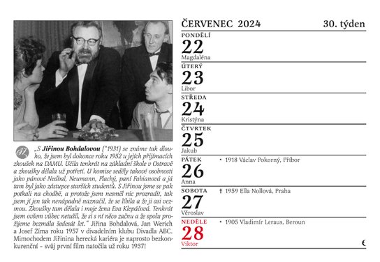Cibulkův kalendář pro pamětníky 2024