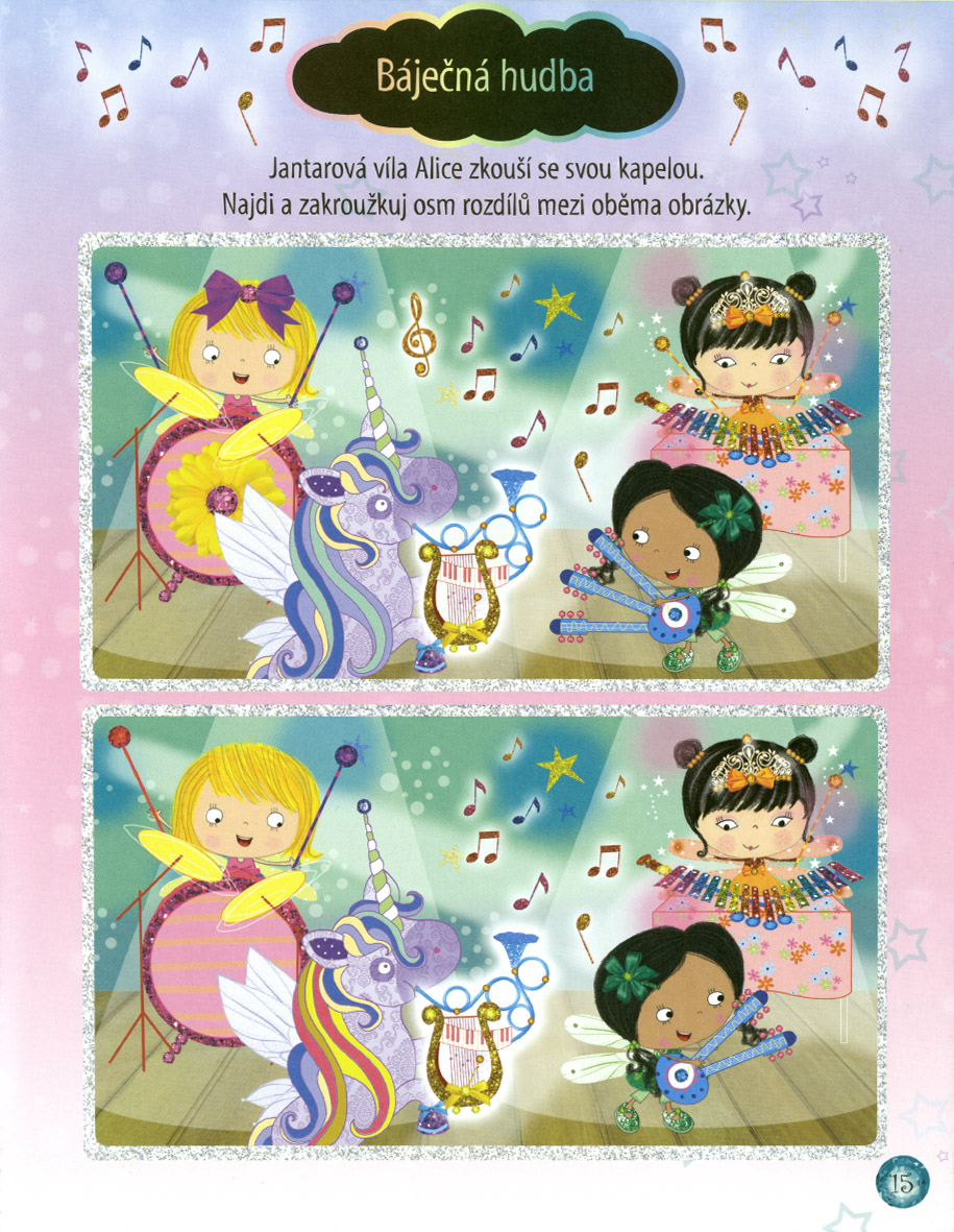 Vyškrabávací obrázky s aktivitami – Třpytiví jednorožci